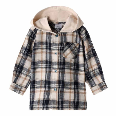 Рубашка фланелевая с капюшоном для мальчика Крошка Я 1